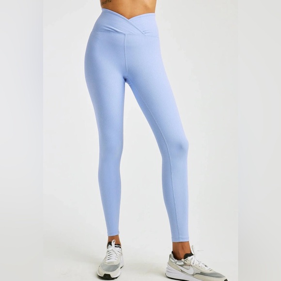 Year of Ours Ribbed Veronica Legging Baby Blue - Picture 1 of 11